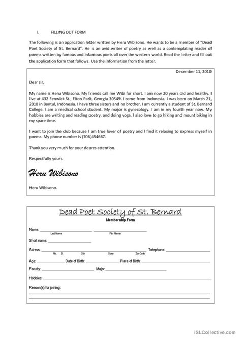Filling Out Form Filling Forms English Esl Worksheets Pdf And Doc