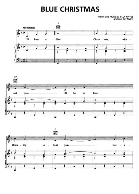 This christmas music online resource is ideal for students and. BLUE CHRISTMAS Piano Sheet music - Guitar chords | Easy Sheet Music