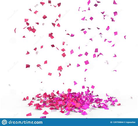 bright and colorful confetti flying on the floor isolated background stock illustration