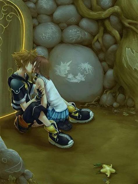 Sora And Kairi Kiss Kairi Kingdom Hearts Kingdom Hearts Sora Kingdom Hearts