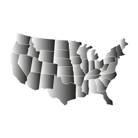 Mapa De Estados Unidos Ilustrado Sobre Fondo Blanco 8338361 Vector En
