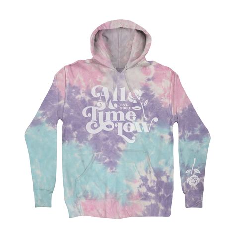 70s Text Rose Hoodie All Time Low Warner Music Australia Store