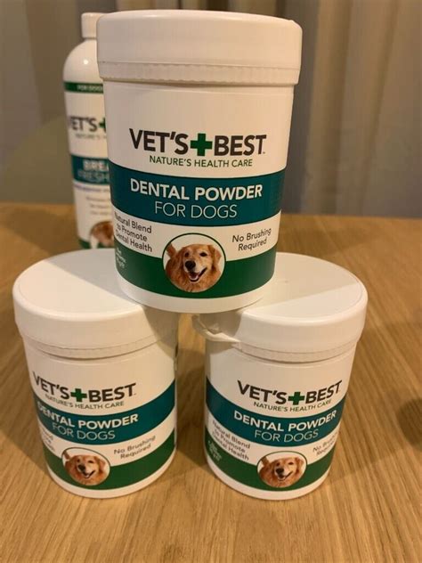 Vets Best Natural Dental Powder Plaque Off And Tarter Remover For Dogs