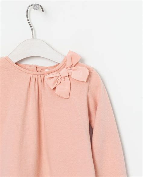 Image 3 Of Basic T Shirt With Bow From Zara Kids Fashion Little Girl