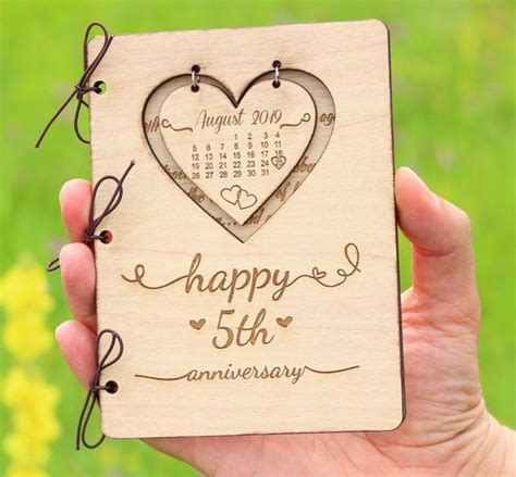 These are 29 very unique valentine's day gift ideas for husbands! Personalised 5th Anniversary Card,Anniversary Gift,Couples ...