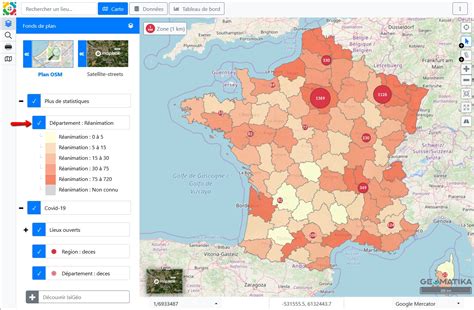 Et maintenant la carte de la zone de 5 kilomètres dans les communes concernées par le confinement du weekend. Covid-19 : cartes, graphiques, confinement, commerces et ...