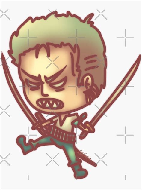 Angry Moss Head Zoro Sticker For Sale By Mamawolf9013 Redbubble