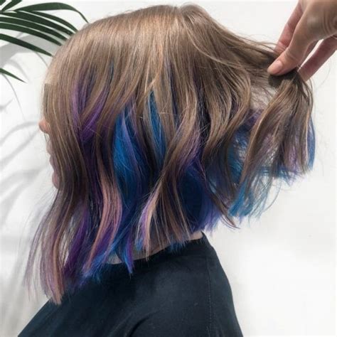 Versteckte Regenbogen Haare Farbkombinationen Und Styling Ideen Für