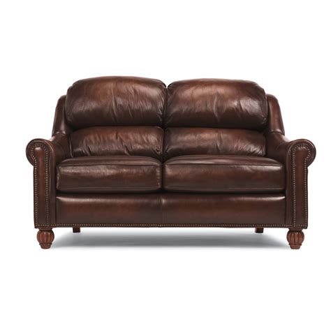 Flexsteel 1139 20 Wayne Leather Loveseat Discount Furniture At Hickory