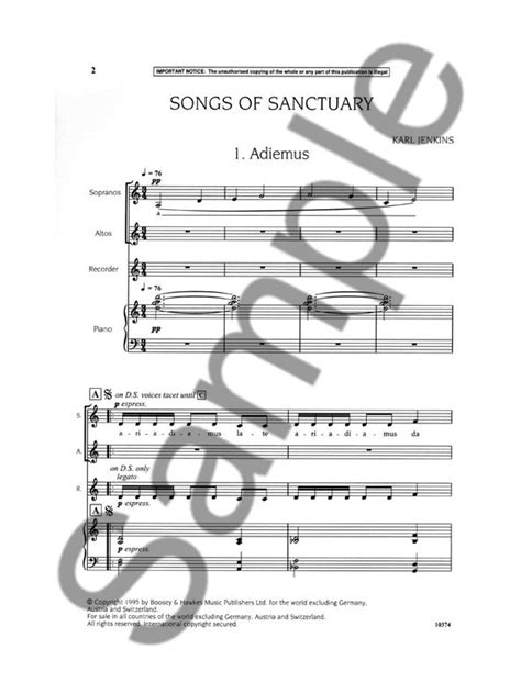 Full album remasteredrelease date : Karl Jenkins: Adiemus - Songs Of Sanctuary Vocal Score ...