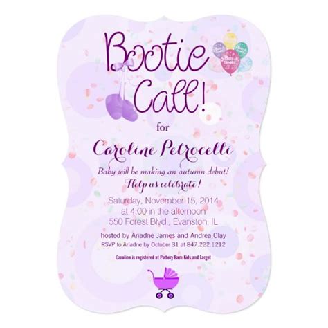 Bootie Call Baby Shower Invitation