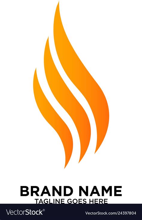 Flame Logo Design Inspiration Royalty Free Vector Image