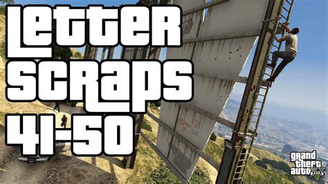 Grand Theft Auto 5 Collectibles Walkthrough Letter Scraps 41 50 Youtube