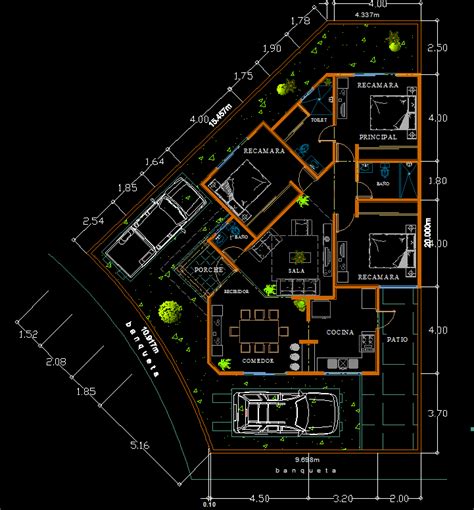 House 2d Dwg Plan For Autocad Designs Cad