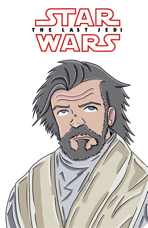 Luke Skywalker Star Wars Episode Viii The Last Jedi By Sketchitplus