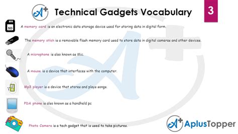 Technological Gadgets Vocabulary Tech Gadgets Name List With Pictures