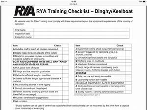 Rya Dinghy Yacht Training Checklist Costa Blanca Yacht Association