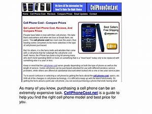 Cell Phone Cost Compare Prices