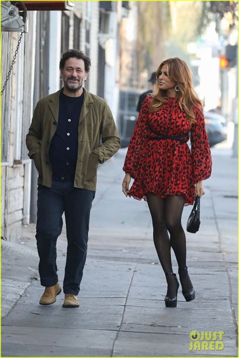 Eva Mendes Wows In Red Animal Print Dress Celebrating Holiday