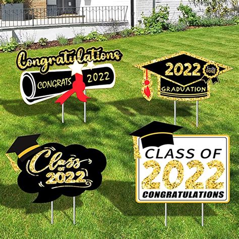 Buy Big Class Of 2022 Yard Signs With Stakes Pack Of 4 Happy