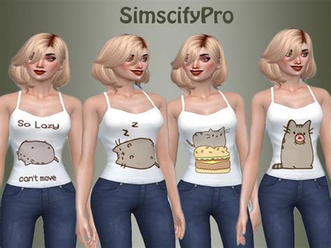 Pusheen Lazy Set 3 Simscifypro With Images Sims 4 Sims 4 Tsr Sims