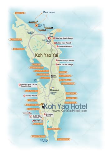 Koh Yao Map Koh Yao Hotel