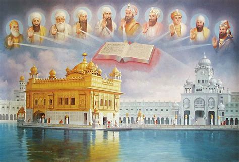 The Golden Temple Guru Granth Sahib And The Ten Sikh Gurus