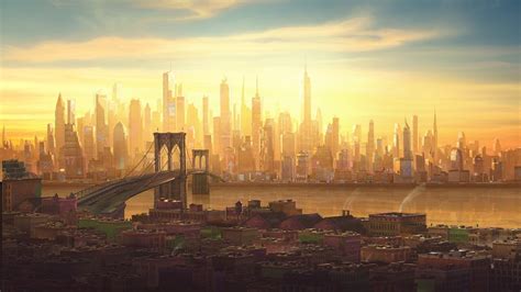 New York City Cityscape Architecture Brooklyn Bridge Sky Spider