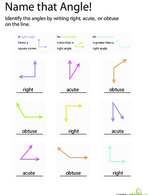 Shape Basics: Lines, Endpoints, And Angles Worksheets | 99Worksheets