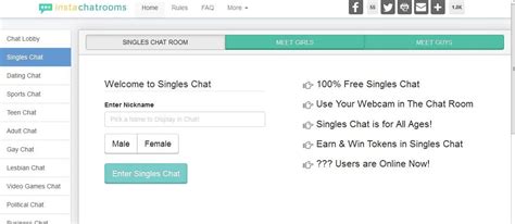 This is not surprising because most people are not comfortable with the idea of revealing their entire identity to another person that they meet online. Instant free chat rooms for singles which allow you to ...