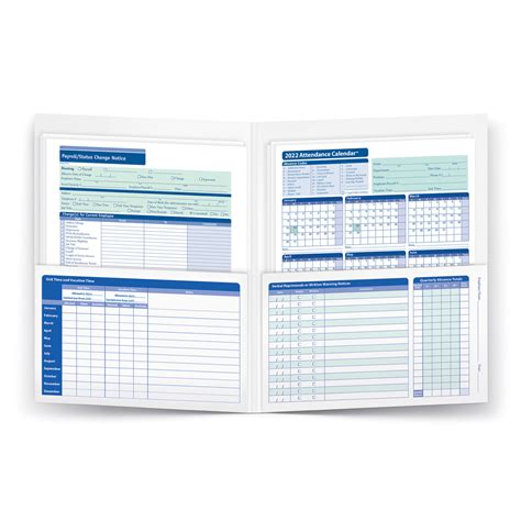 2022 Attendance Calendar Folder New Medical Forms