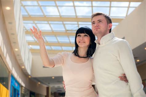 Couple In Shopping Mall Stock Image Image Of Staring 180673577