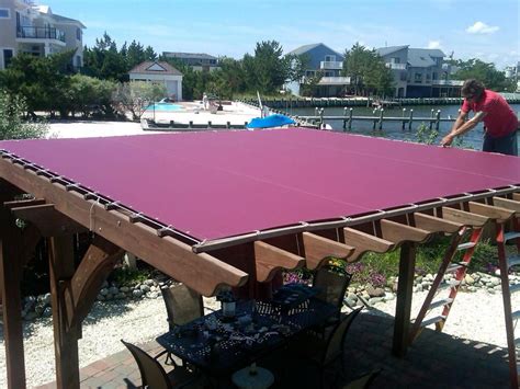 Canvas Cover Waterproof Pergola Attached To House Deck With