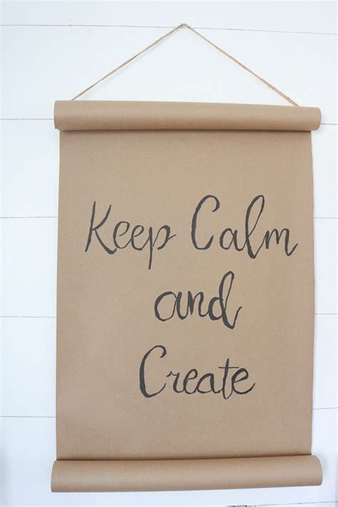 How To Make A Scroll Sign With Kraft Paper A Box Of Twine