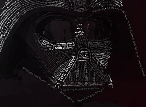 Star Wars Typography Darth Vader Created With His Quotes Bit Rebels