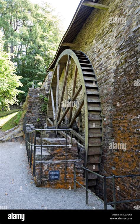 Waterwheel At The Dyfi Furnace Machynlleth Wales Uk Stock Photo Alamy
