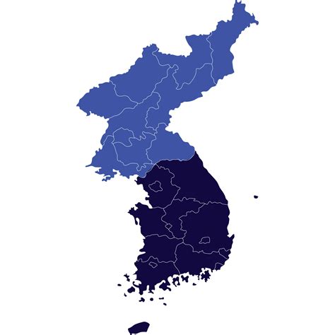 Korean Peninsula Outline Blank Map Korea The Largest Countries In