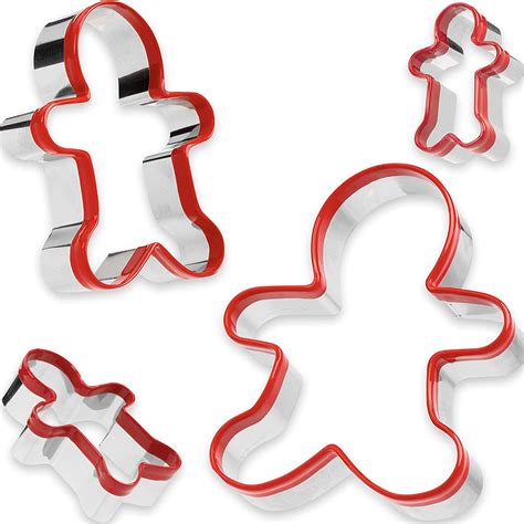 4pcs cookie cutters gingerbread cookie cutter in 4 sizes christmas gingerbread man cookie