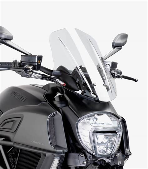 Ducati Diavel Puig Naked New Generation Touring Transparent Windshield W