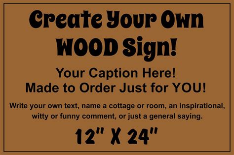 Wood Sign Rustic Custom Wood Sign Make Your Own Business Sign