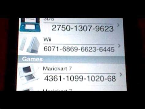 How do you use a visa gift card? My 3DS and Wii Friend Codes And My Mario Kart 7 Community Codes - YouTube