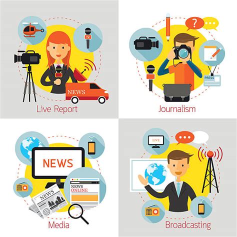 Tv Reporter Illustrations Royalty Free Vector Graphics