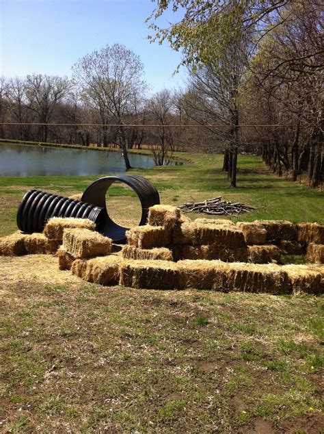 Hay Bales Slide Fort Farm Life Outdoor Outdoor Decor