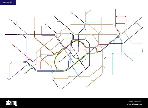 Schematische Transit Karte Der Londoner U Bahn Und S Bahn Stock