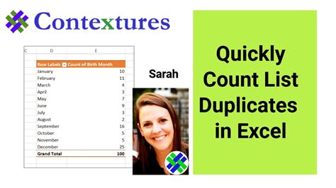 Quickly Count List Duplicates In Excel Youtube