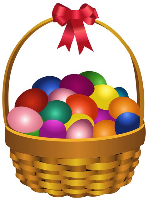 Easter Eggs In A Basket Clipart Best