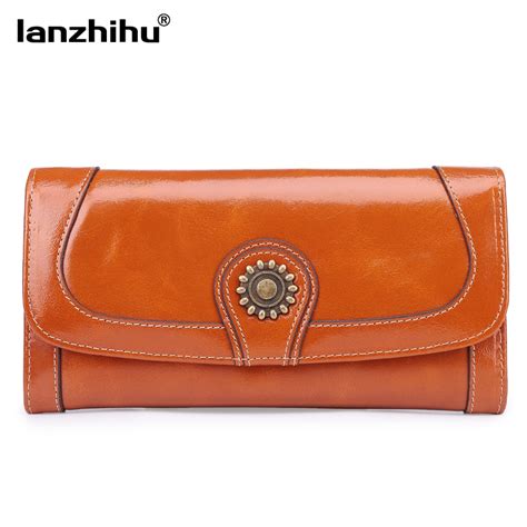 You'll receive email and feed alerts when new items arrive. 2017 Vintage Women Genuine Leather Wallet Long Leather ...