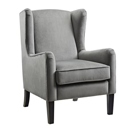 Wingback Accent Chair In Gray Da7105