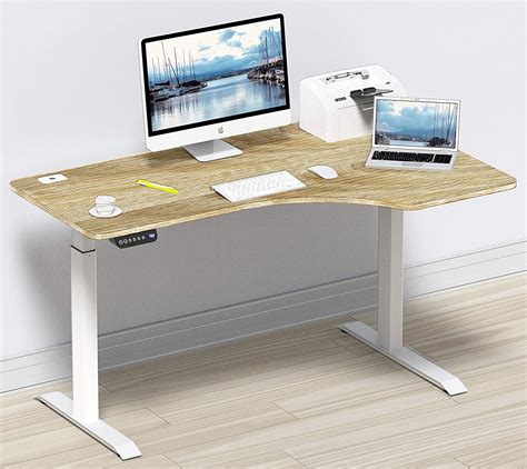 Shw Electric L Shaped Computer Standing Desk
