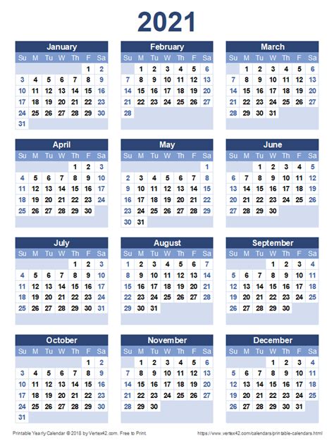 Editable 2021 Free Printable Coloring Calendar 2021